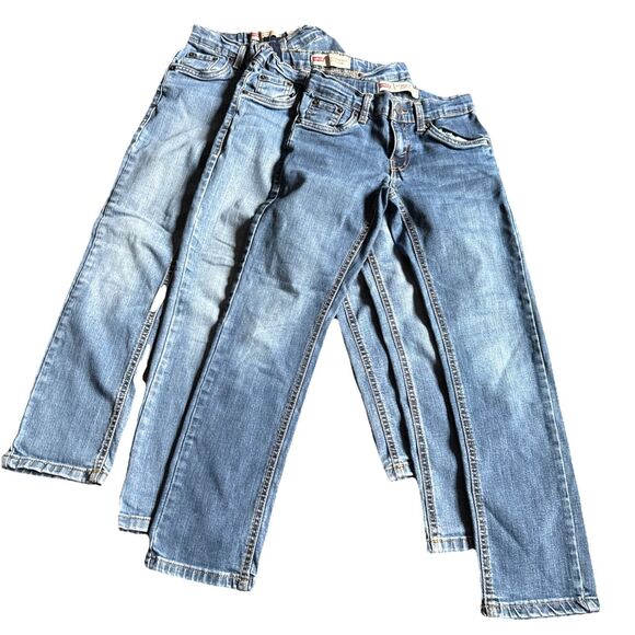 Levi’s Boys Jeans 511 Slim Performance 8 Reg 24x22 5 Pocket Adjustable 3 Pairs - Picture 1 of 11